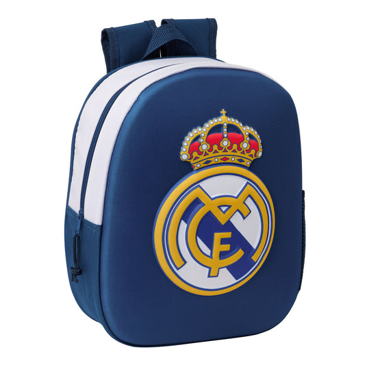 Mochila Infantil Real Madrid 3D Negra - Escolar Compacta con Hombreras Acolchadas - TU ULTIMO CLIC