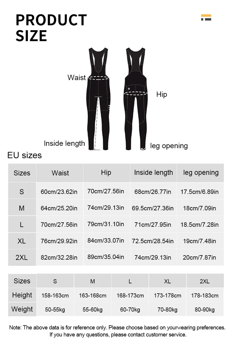 INBIKE Pantalones Ciclismo Invierno - Pechera Térmica con Acolchado 3D - TU ULTIMO CLIC