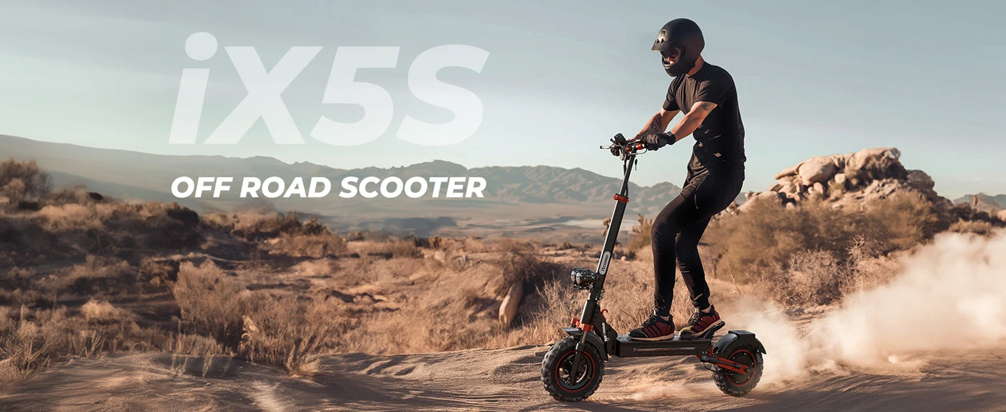 iScooter iX5s Patinete Eléctrico - 1000W Todoterreno con 65km de Autonomía y 45km/h - TU ULTIMO CLIC