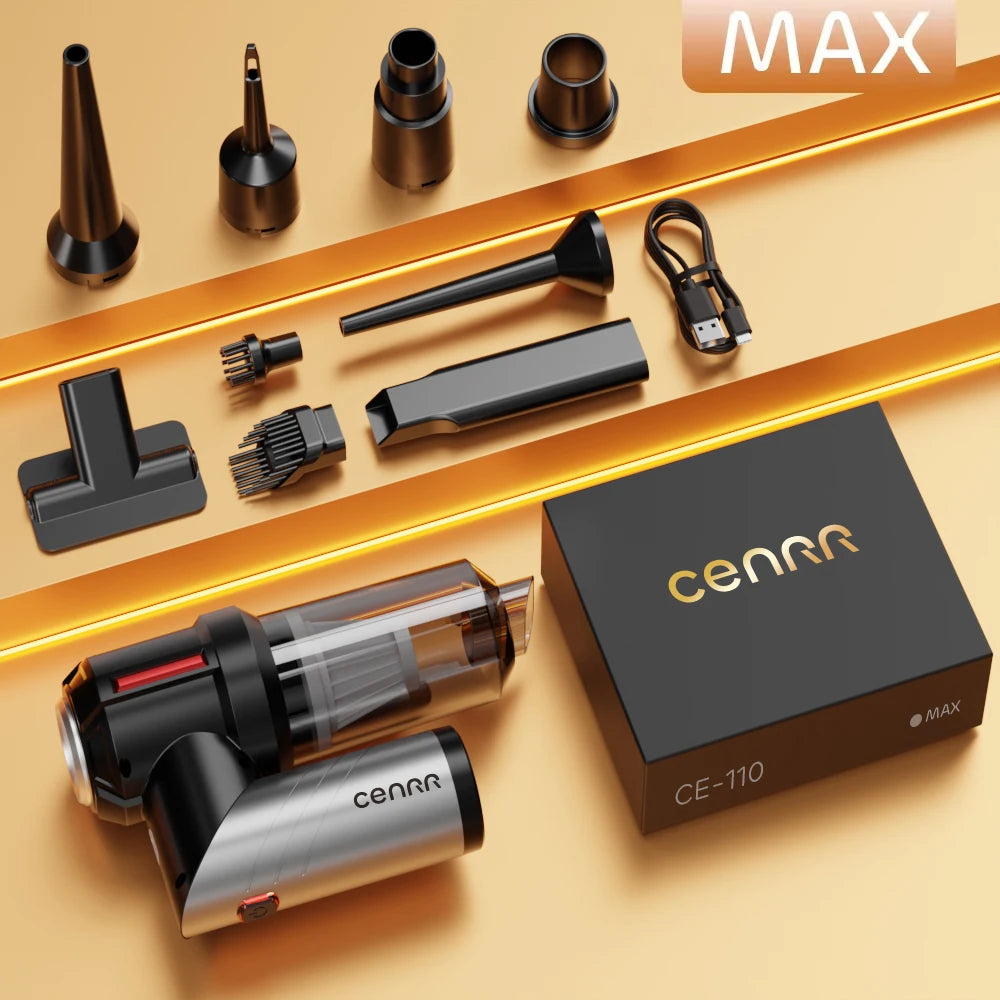 Aspirador de Coche CENRR Mini - Potente Aspiradora Portátil Inalámbrica 998000PA - TU ULTIMO CLIC