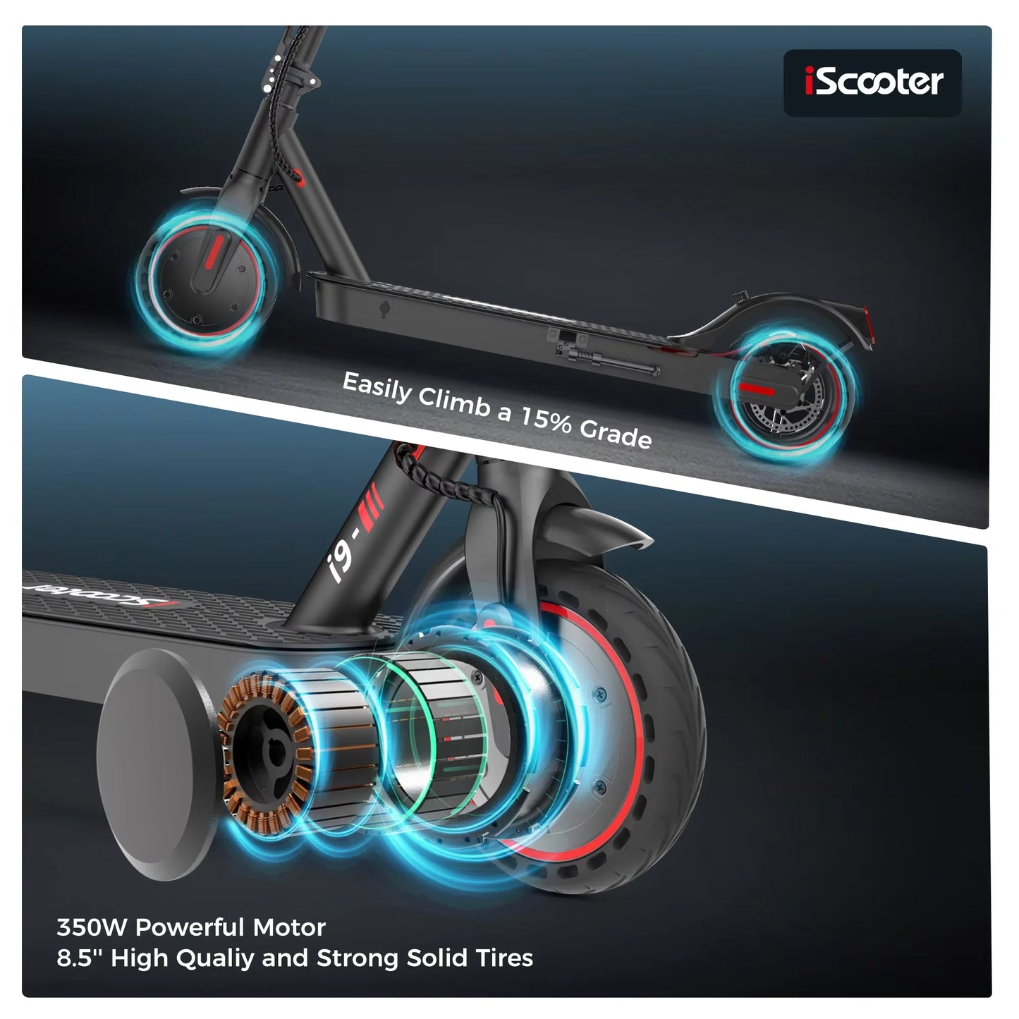 Patinete Eléctrico IScooter i9 - Motor 350W y 30km de Autonomía - TU ULTIMO CLIC