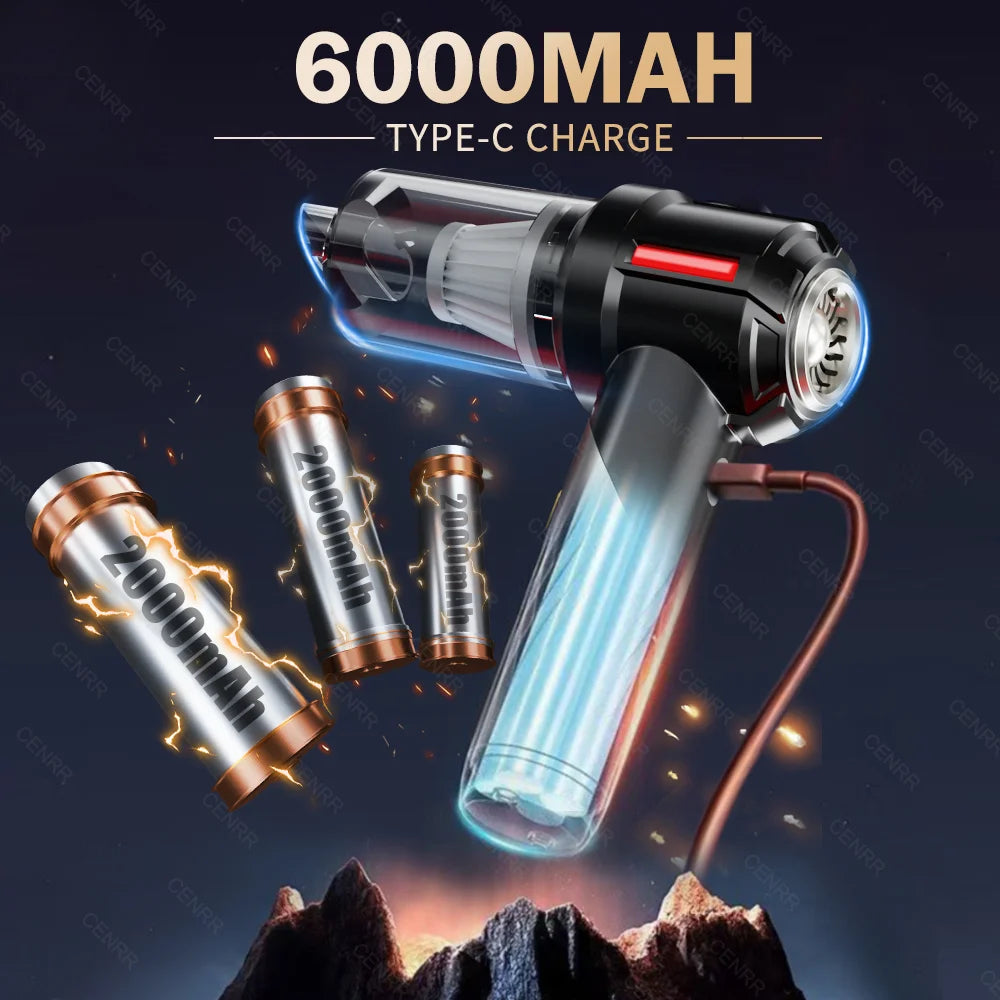 Aspirador de Coche CENRR Mini - Potente Aspiradora Portátil Inalámbrica 998000PA - TU ULTIMO CLIC