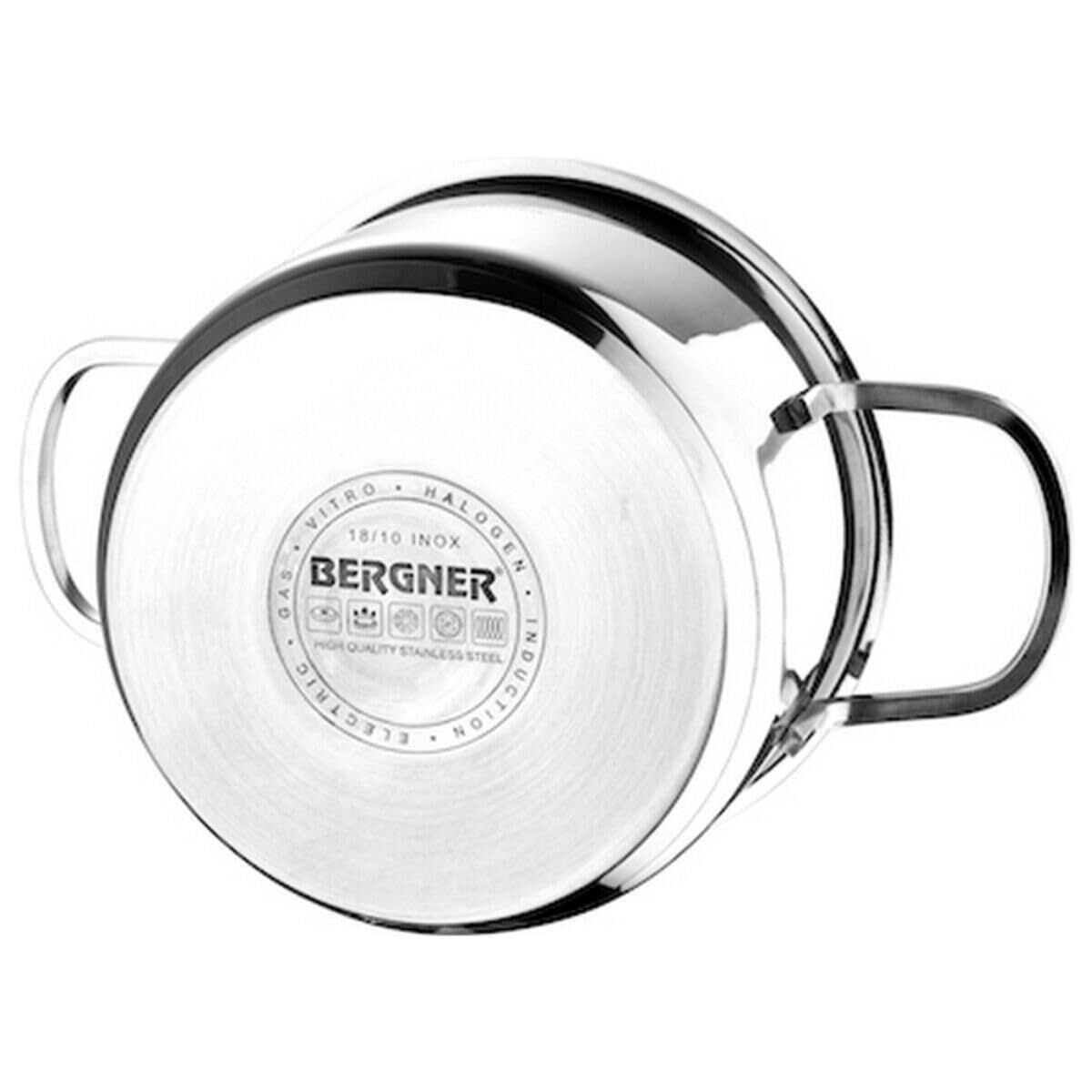Batería de Cocina Bergner Classic 6 Piezas - Acero Inoxidable con Tapas de Vidrio - TU ULTIMO CLIC