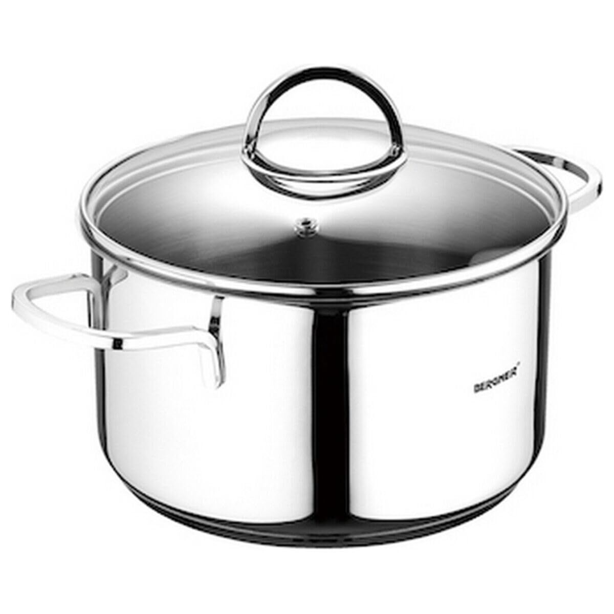 Batería de Cocina Bergner Classic 6 Piezas - Acero Inoxidable con Tapas de Vidrio - TU ULTIMO CLIC