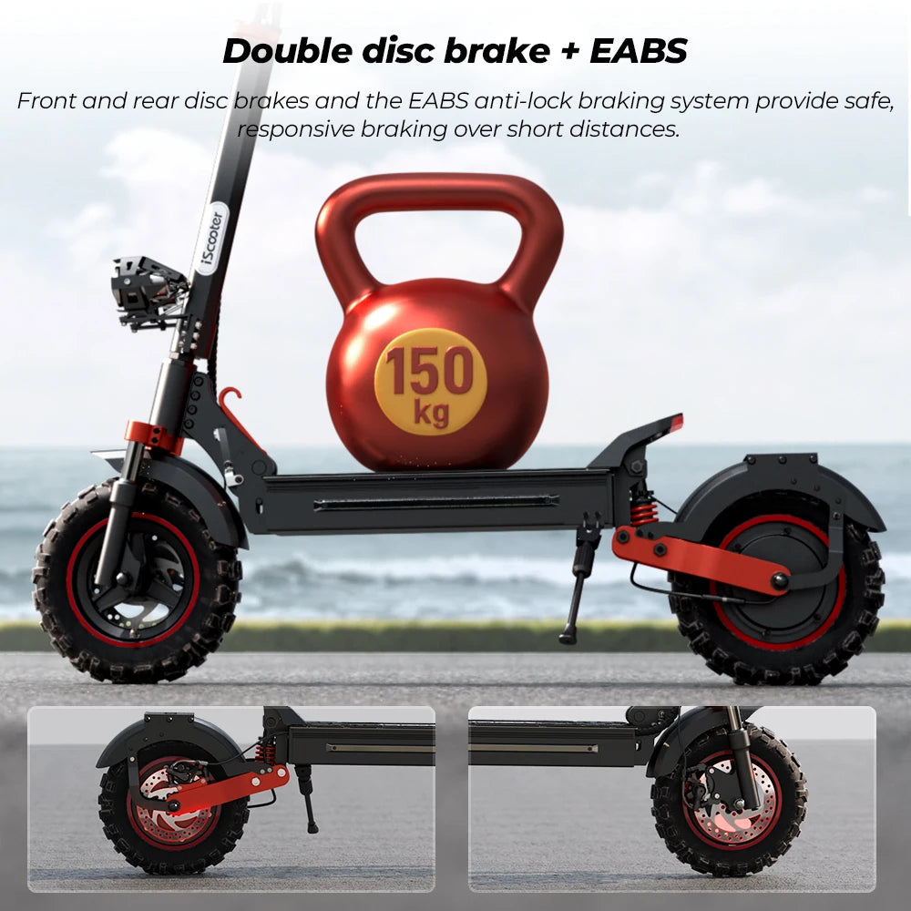 iScooter iX5s Patinete Eléctrico - 1000W Todoterreno con 65km de Autonomía y 45km/h - TU ULTIMO CLIC