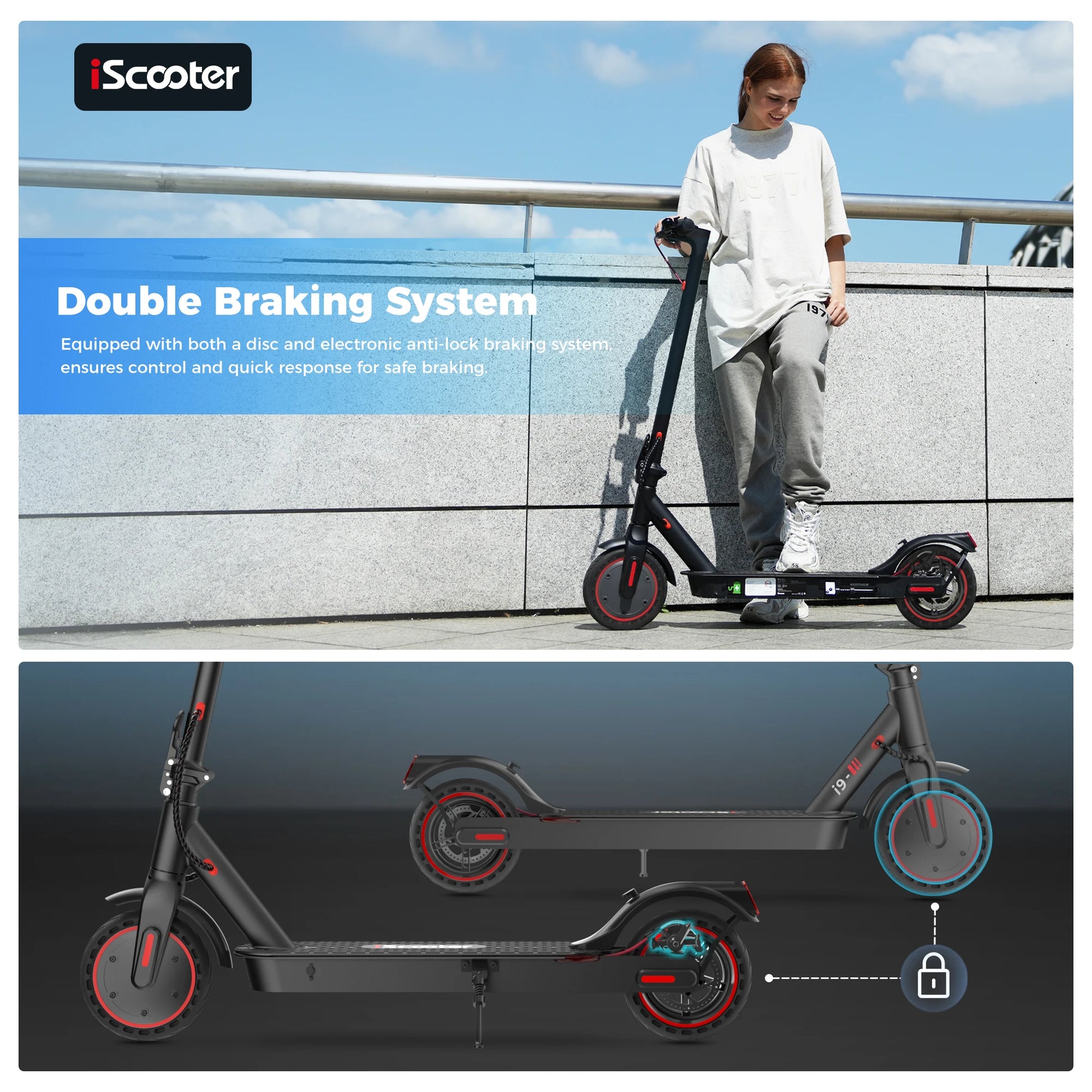 Patinete Eléctrico IScooter i9 - Motor 350W y 30km de Autonomía - TU ULTIMO CLIC