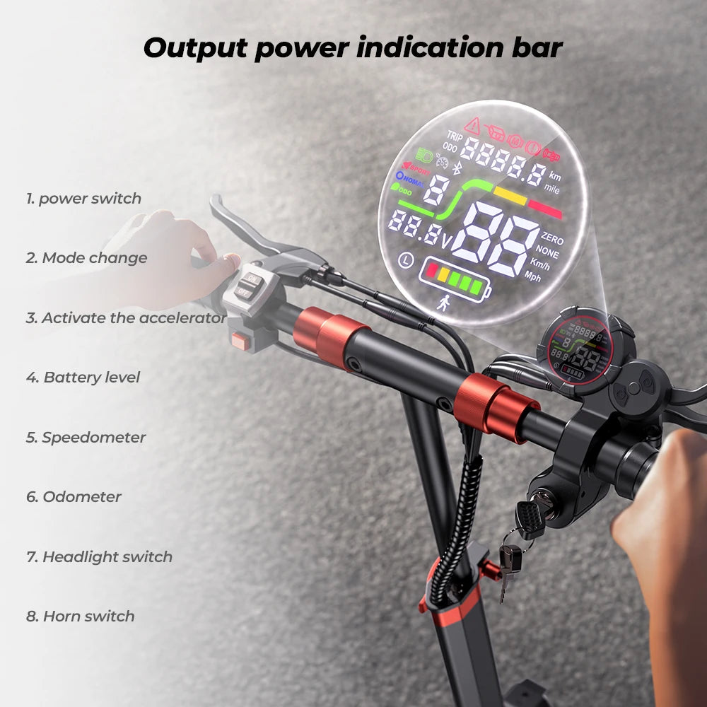 iScooter iX5s Patinete Eléctrico - 1000W Todoterreno con 65km de Autonomía y 45km/h - TU ULTIMO CLIC