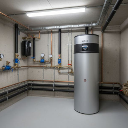 Solius ECOTANK SILVER 500 L · Aerotermo Sanitario Inox Duplex 2205 · R290 · Silencioso y de Gran Capacidad TU-ULTIMO-CLIC