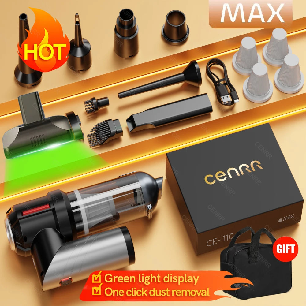 Aspirador de Coche CENRR Mini - Potente Aspiradora Portátil Inalámbrica 998000PA - TU ULTIMO CLIC