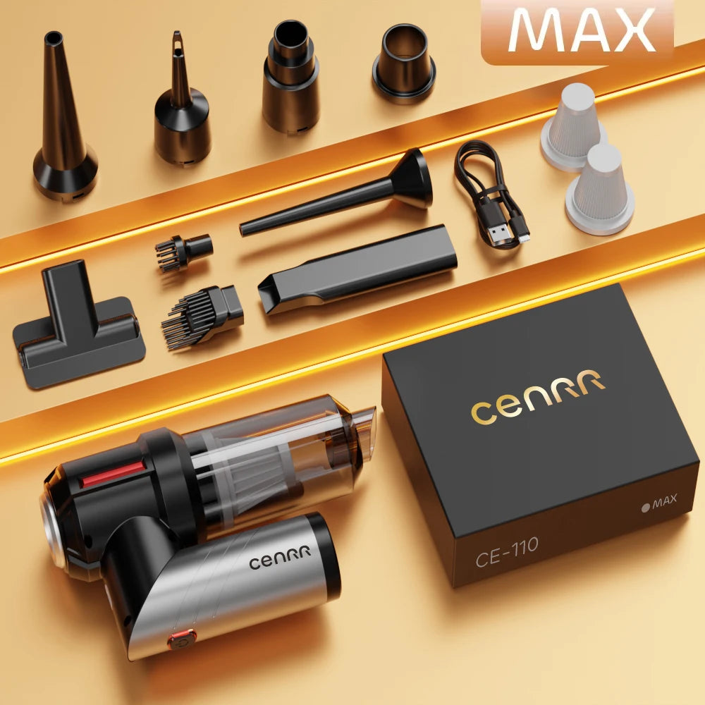 Aspirador de Coche CENRR Mini - Potente Aspiradora Portátil Inalámbrica 998000PA - TU ULTIMO CLIC