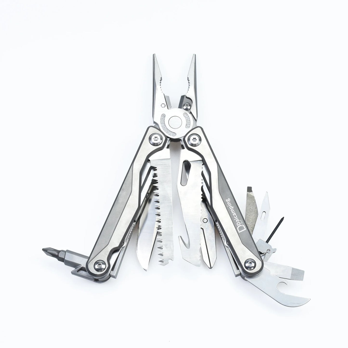 Multiherramienta Daicamping DL7 - Mango Titanio con Cuchillo, Tijeras y Alicates - TU ULTIMO CLIC