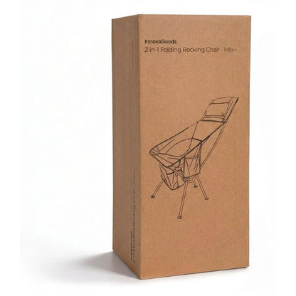 Silla Mecedora Plegable Trillow InnovaGoods 2 en 1 - Ultraligera para Camping y Aventura InnovaGoods