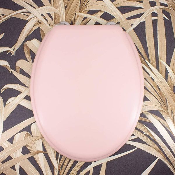 Tapa para Inodoro Gelco Design Dolce - Madera MDF Rosa Cristal  - TU-ULTIMO-CLIC