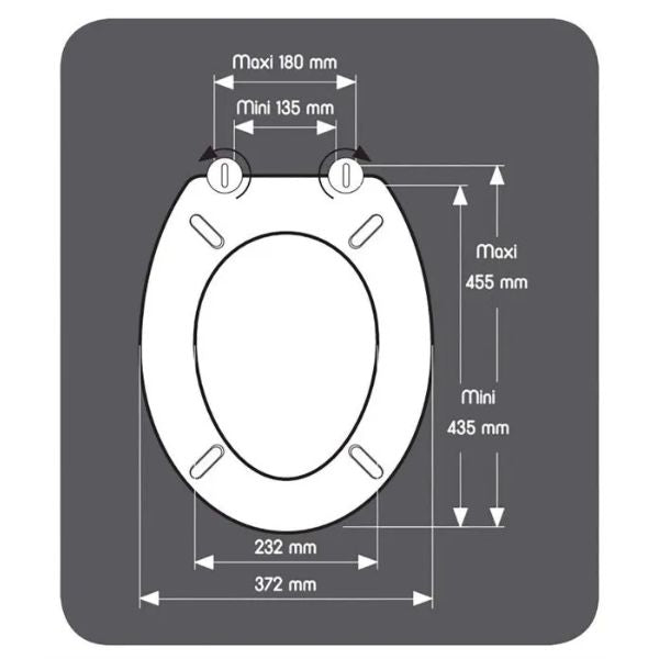ESQUEMA Tapa para Inodoro Gelco Design Dolce - TU-ULTIMO-CLIC