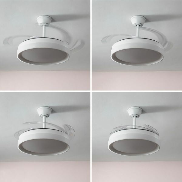 Ventilador de Techo LED Keteez InnovaGoods – 4 Aspas Retráctiles, 6 Velocidades y Función Verano/Invierno InnovaGoods