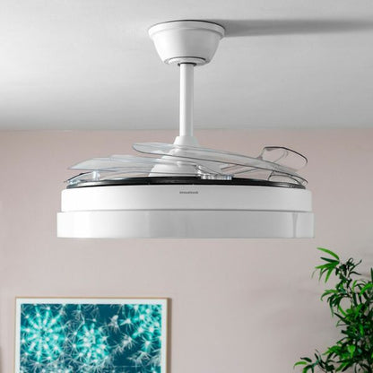Ventilador de Techo LED Keteez InnovaGoods – 4 Aspas Retráctiles, 6 Velocidades y Función Verano/Invierno InnovaGoods