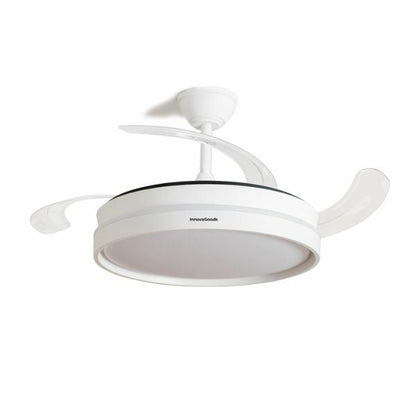 Ventilador de Techo LED Keteez InnovaGoods – 4 Aspas Retráctiles, 6 Velocidades y Función Verano/Invierno InnovaGoods