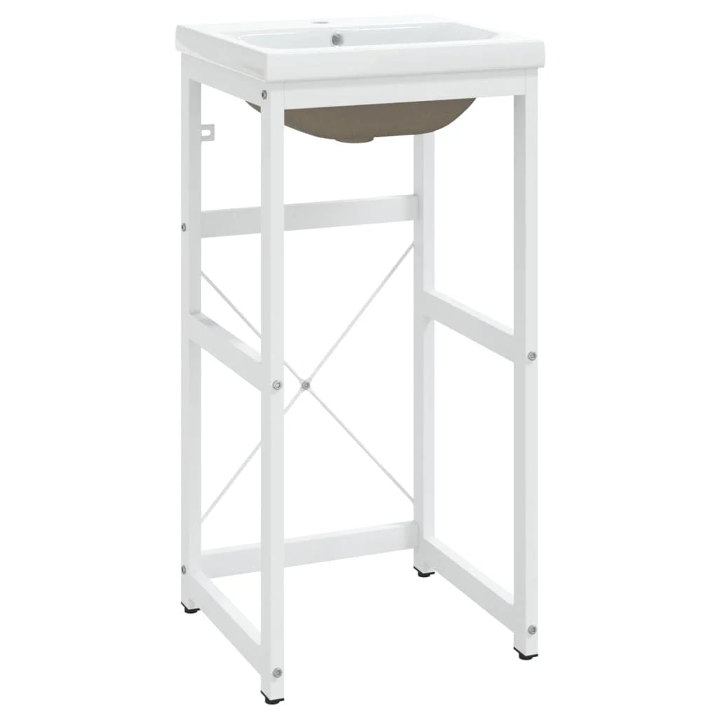 Estructura de Baño con Lavabo Incorporado - Hierro Negro o Blanco Moderno - TU ULTIMO CLIC