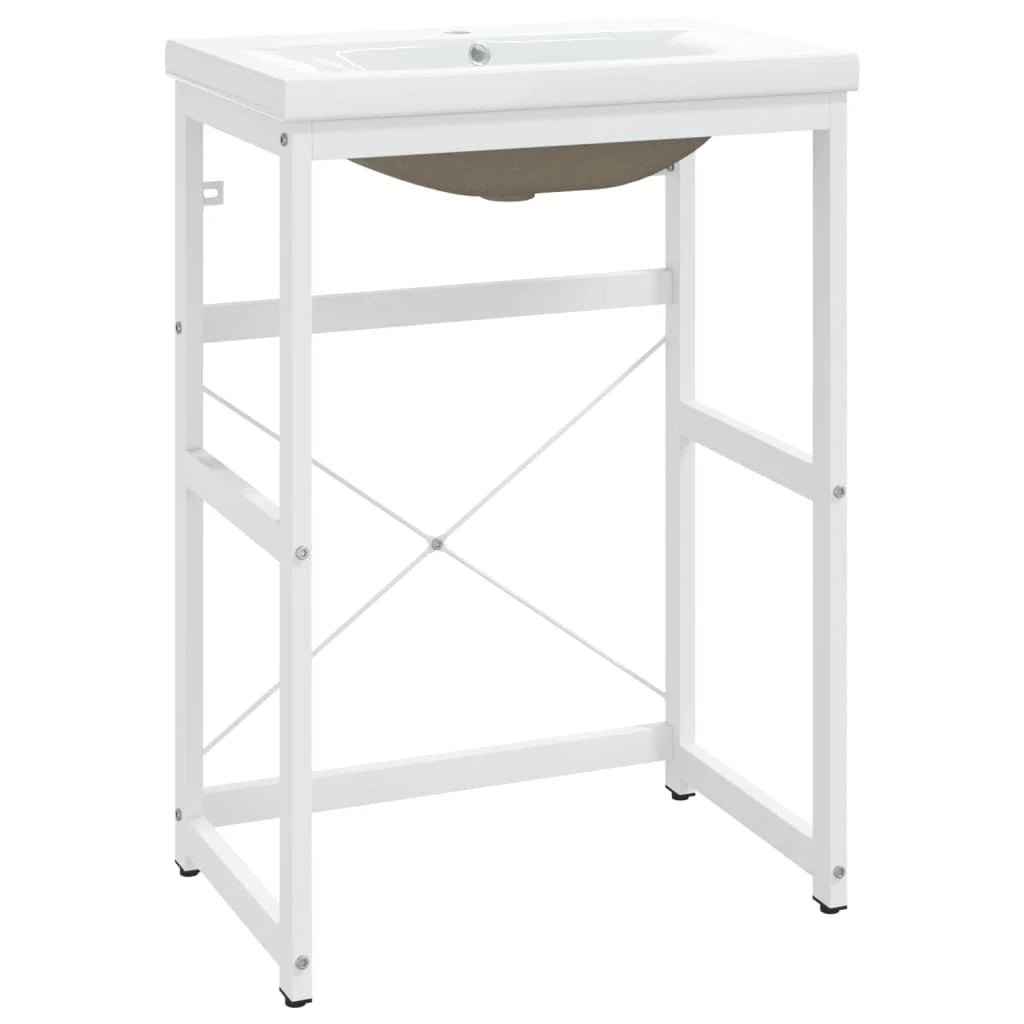 Estructura de Baño con Lavabo Integrado 59 x 38 x 83 cm - Hierro Negro o Blanco Moderno - TU ULTIMO CLIC
