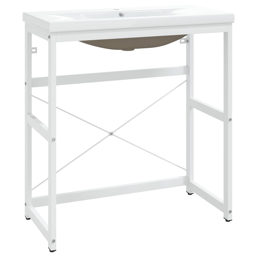 Estructura de Baño con Lavabo Integrado - Hierro Negro o Blanco 79x38x83 cm - TU ULTIMO CLIC