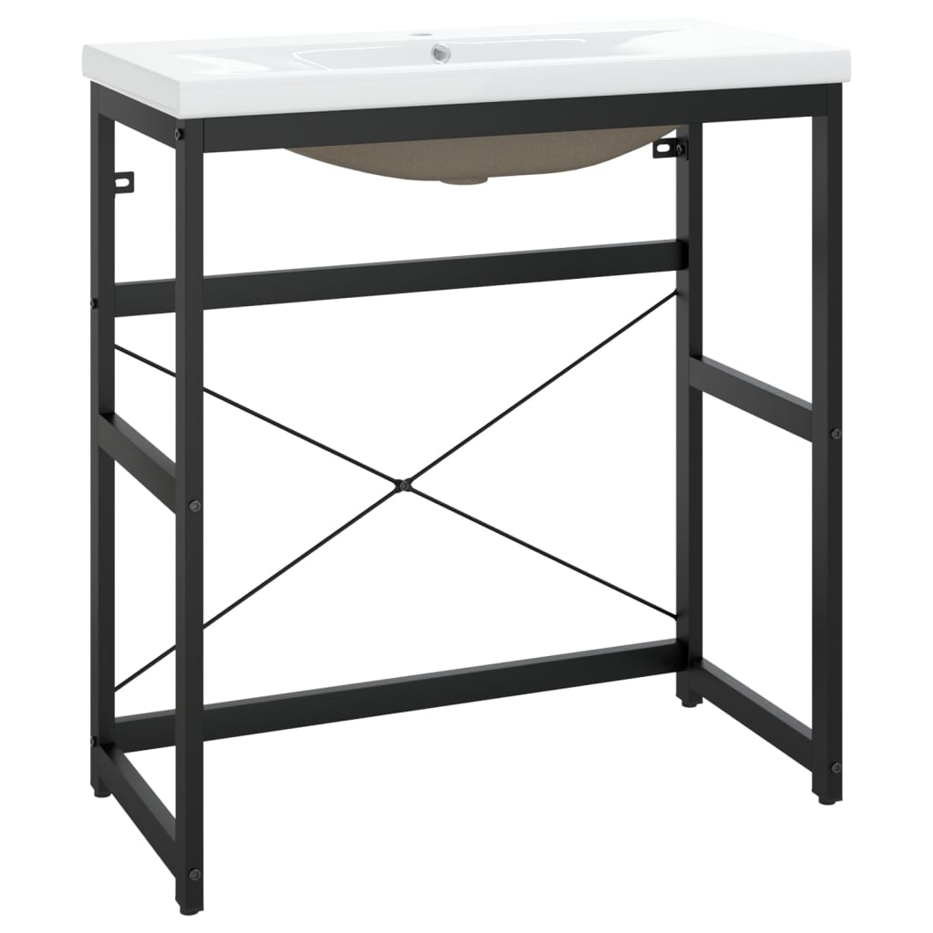 Estructura de Baño con Lavabo Integrado - Hierro Negro o Blanco 79x38x83 cm - TU ULTIMO CLIC