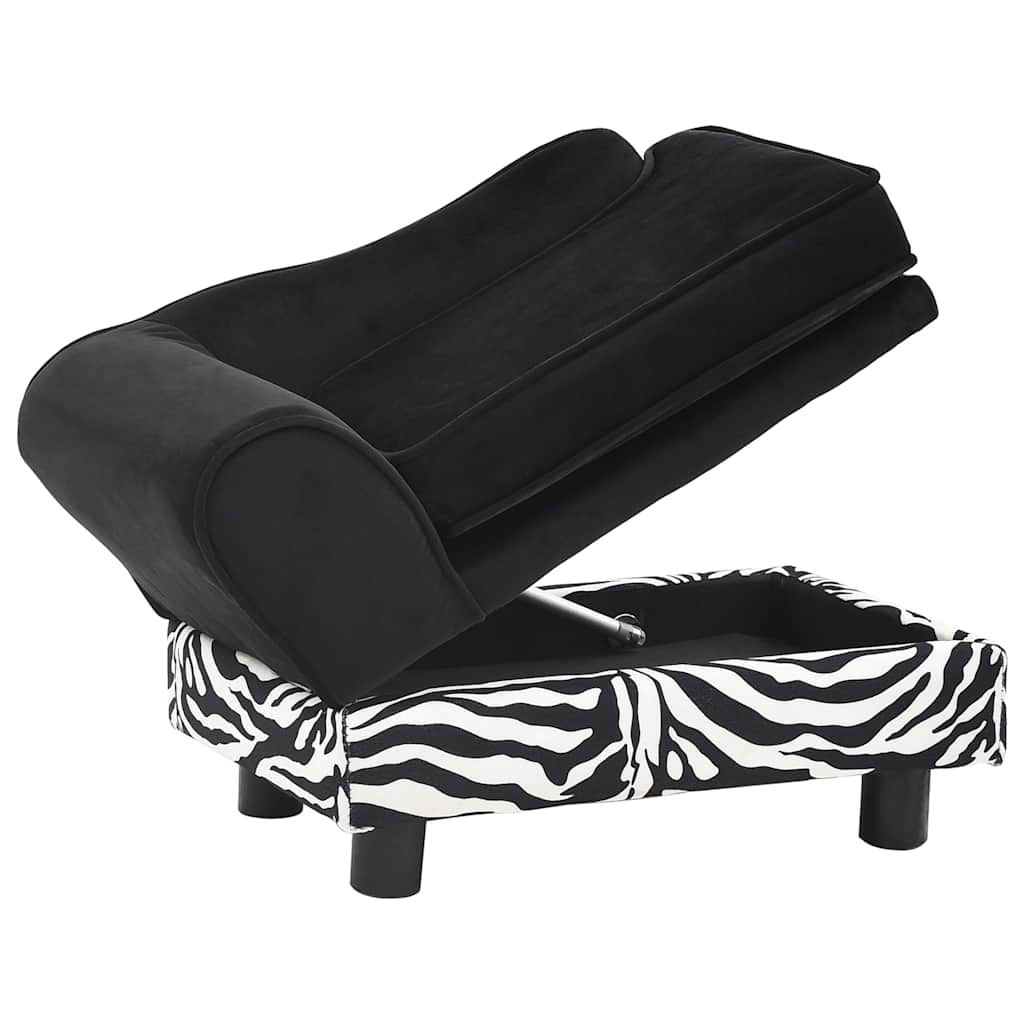 Sofá para Perros Pequeños y Gatos - Felpa Negra 57x34x36 cm - TU ULTIMO CLIC