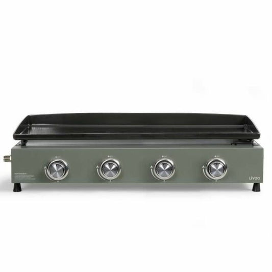 Livoo DOC325 Plancha de Cocina a Gas 4 Quemadores Negra y Verde - TU-ULTIMO-CLIC