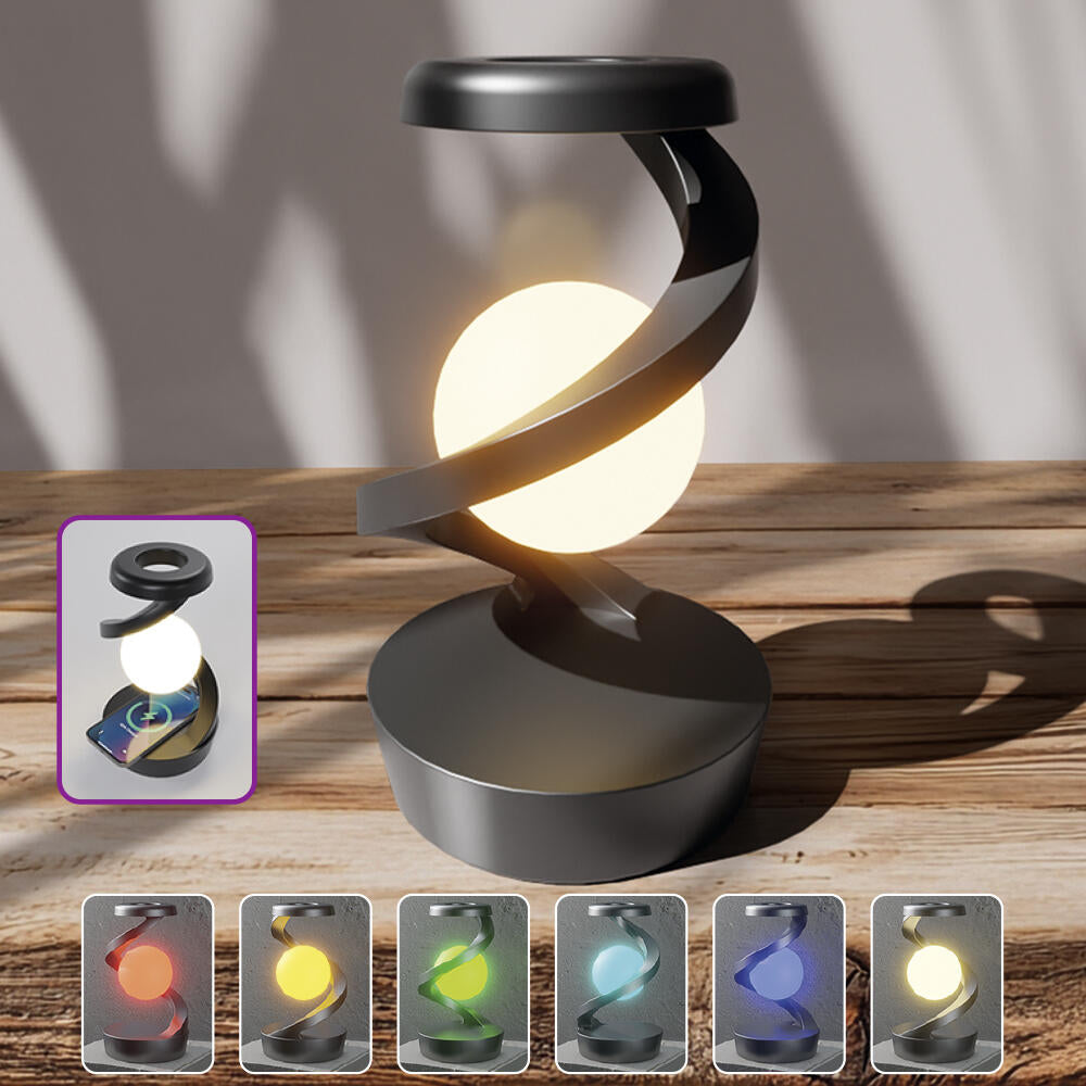 Lámpara de Luna LED - Bola Levitante 3D con Cargador Inalámbrico - TU ULTIMO CLIC