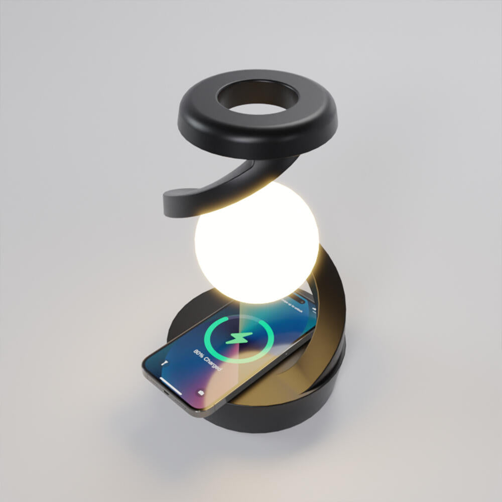 Lámpara de Luna LED - Bola Levitante 3D con Cargador Inalámbrico - TU ULTIMO CLIC