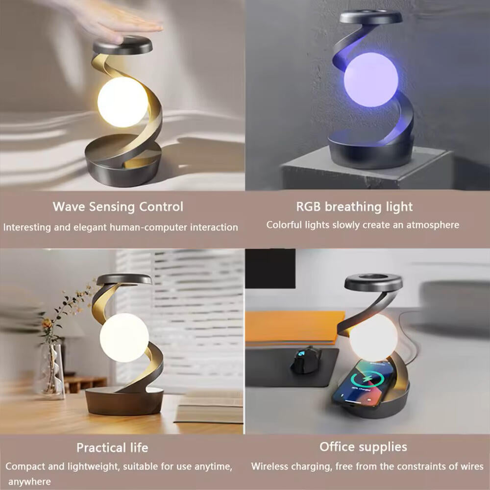 Lámpara de Luna LED - Bola Levitante 3D con Cargador Inalámbrico - TU ULTIMO CLIC