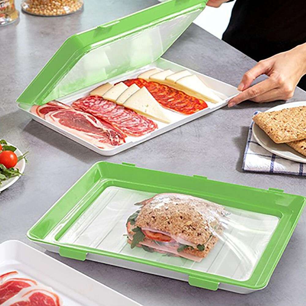 Pack 9 Bandejas Envasado Semi Vacío - Conservación Alimentos Apilable - TU ULTIMO CLIC